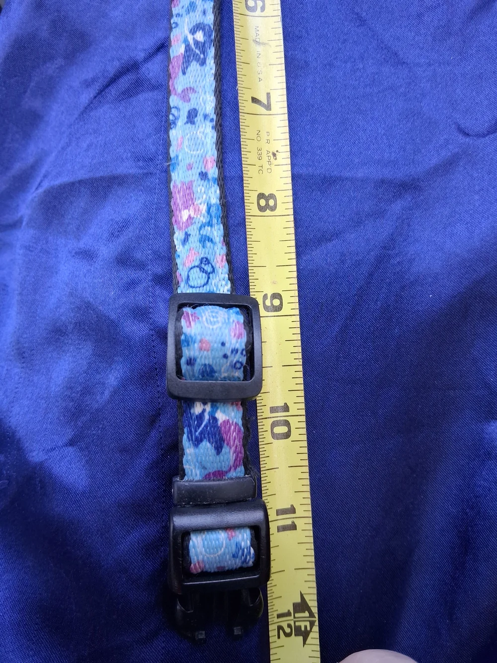 Coastal Unisex Small Blue Mermaid Patterned Dog Collar